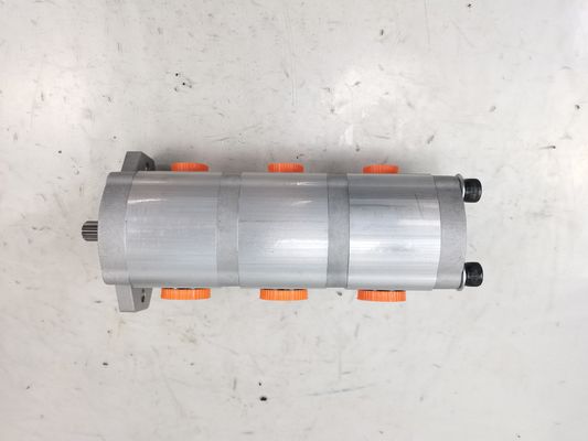 12+12+10 10T R Thread Hydraulic Pump Steel and aluminum alloys  160kPa-250kPa Middle and high pressure external meshing gear pump Hydraulic Pump Heavy Machinery