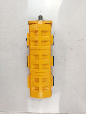 CBGJ Serie Pompa idraulica per ingranaggi CBGJ2063+2063+2032R-(2+3)14T Pompa tripla Leghe di alluminio e materiali ionici Giallo Pompa idraulica per olio per macchine da costruzione