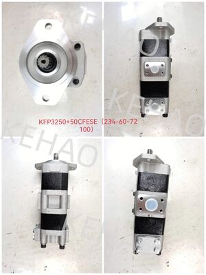 Pompa a ingranaggi idraulica codice KFP3250+50CFESE (234-60-72100) Pompa a ingranaggi di alta qualità per macchinari pesanti Pompa olio a ingranaggi di grado industriale ad alta pressione