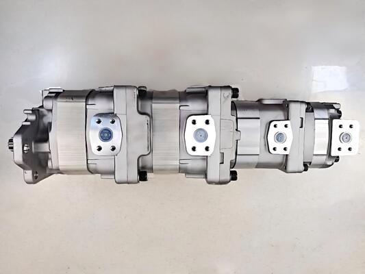 Pompa per ingranaggi idraulici 705-56-36070 Ferro Materiali in lega di alluminio Pompa per ingranaggi a 4 stadi con pressione di 200 bar per macchine industriali Komatsu