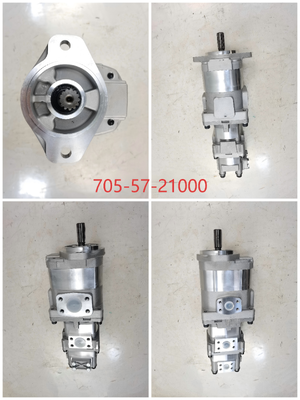 Pompa Komatsu 705-57-21000 Pompa d'olio Materiali in lega di ferro fuso e alluminio Pompa 150-250 bar Pressione Parti idrauliche per macchine da costruzione
