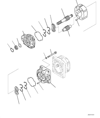 Assy D155A D155AX HM400 della pompa di SAR100 705-22-40160 KOMATSU