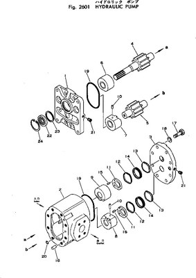 704-12-38100 pompa a ingranaggi idraulica di KOMATSU KAR80 D50A D50P D50PL D53S 14KGS