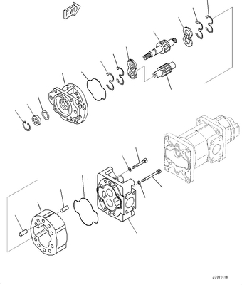 705-55-43040 parti WA600 WD600 del convertitore di coppia della pompa a ingranaggi di SAL160+100+32 H KOMATSU