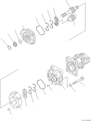 705-56-34630 pompa a ingranaggi di SAR80+80+6 KOMATSU HD465 HD605