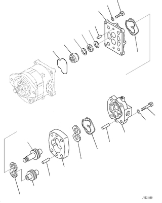 705-52-21250 Assemblea SAR 63 della pompa a ingranaggi + SBR 10 GD555 GD655 GD675